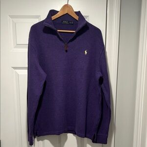 Ralph Lauren Purple Zip Up Sweater
